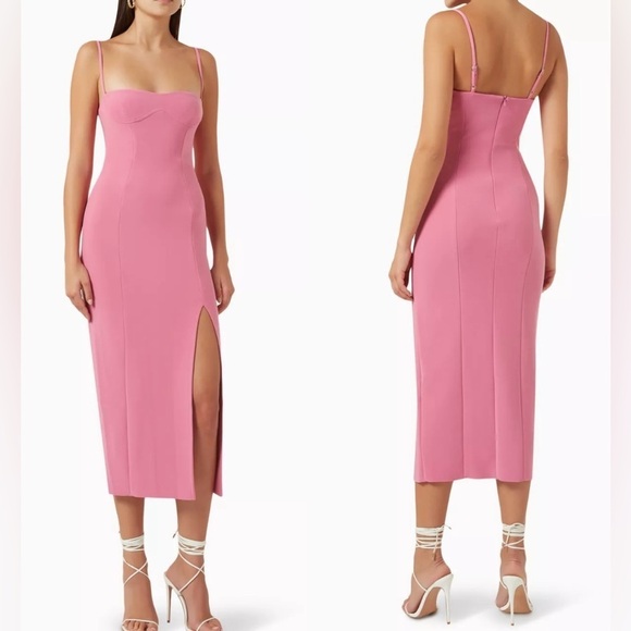 BEC + BRIDGE Marisol Midi Dress in Bonded Stretch Midi Crepe Dress sz 8 - Picture 1 of 5